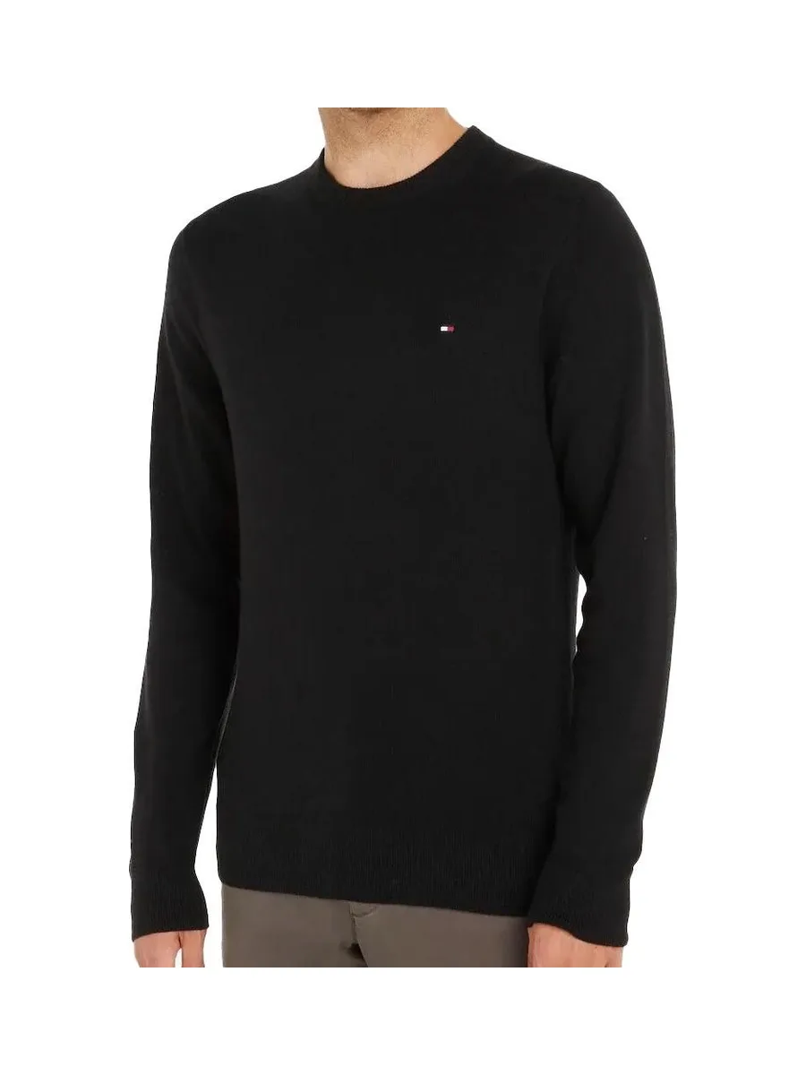 Pull Noir Homme Tommy Hilfiger Pima MW0MW28046 1