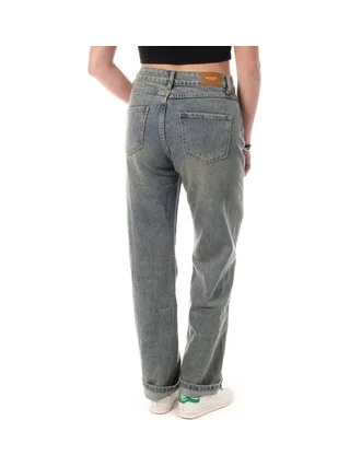 Jean Droit Gris Femme Monday Premium Vintage 2