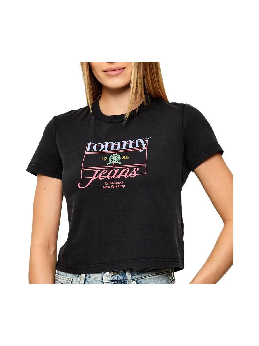 T-Shirt Noir Femme Tommy Hilfiger DW0DW21533 2