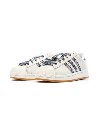 Baskets Blanc Cassé/Multicolore Fille/Femme Adidas Superstar 6