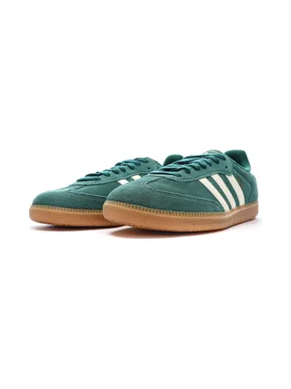 Baskets Vertes/Blanches Homme Adidas Samba 6