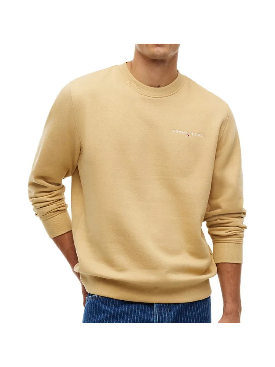 Sweat Beige Sable Homme Tommy Hilfiger Linear Crew 2