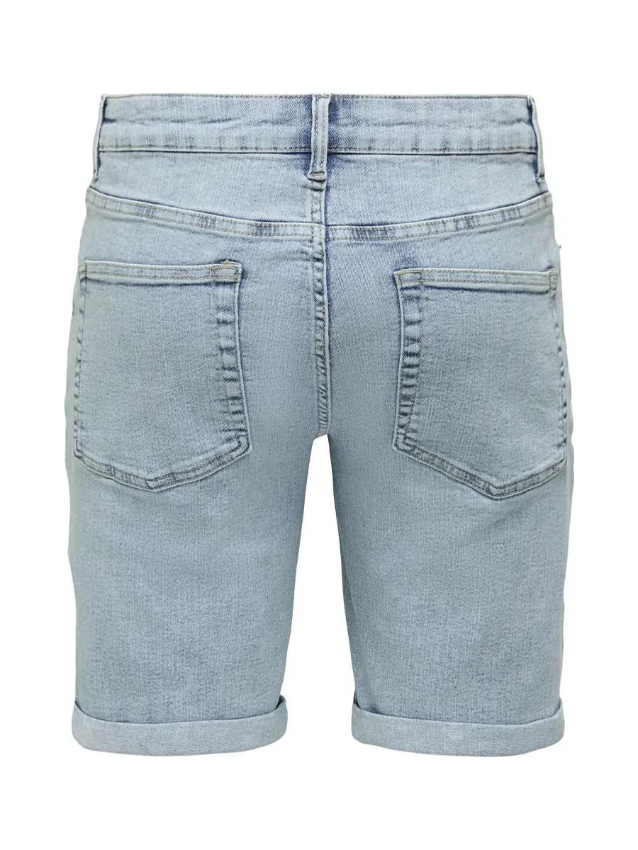 Short Bleu Homme Only & Sons Ply Lbd 4