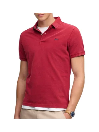 Polo Rouge Homme Superdry Classic Pique 1