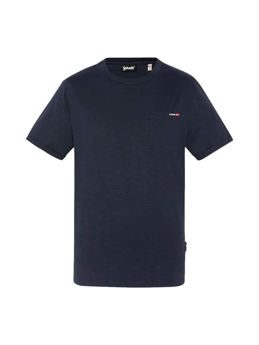 T-Shirt Marine Homme Schott TSKEA1 2