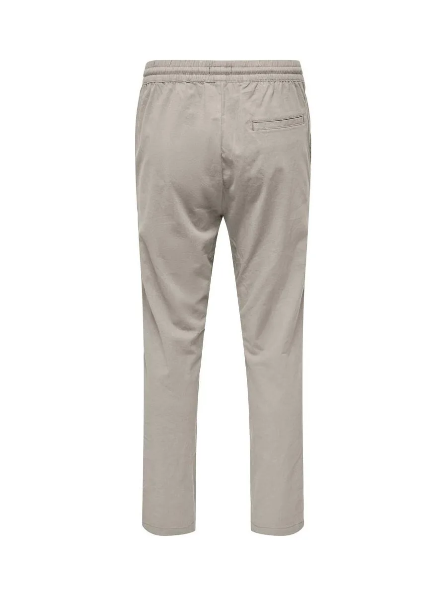 Pantalon fluide Beige Homme Only & Sons Capri 2