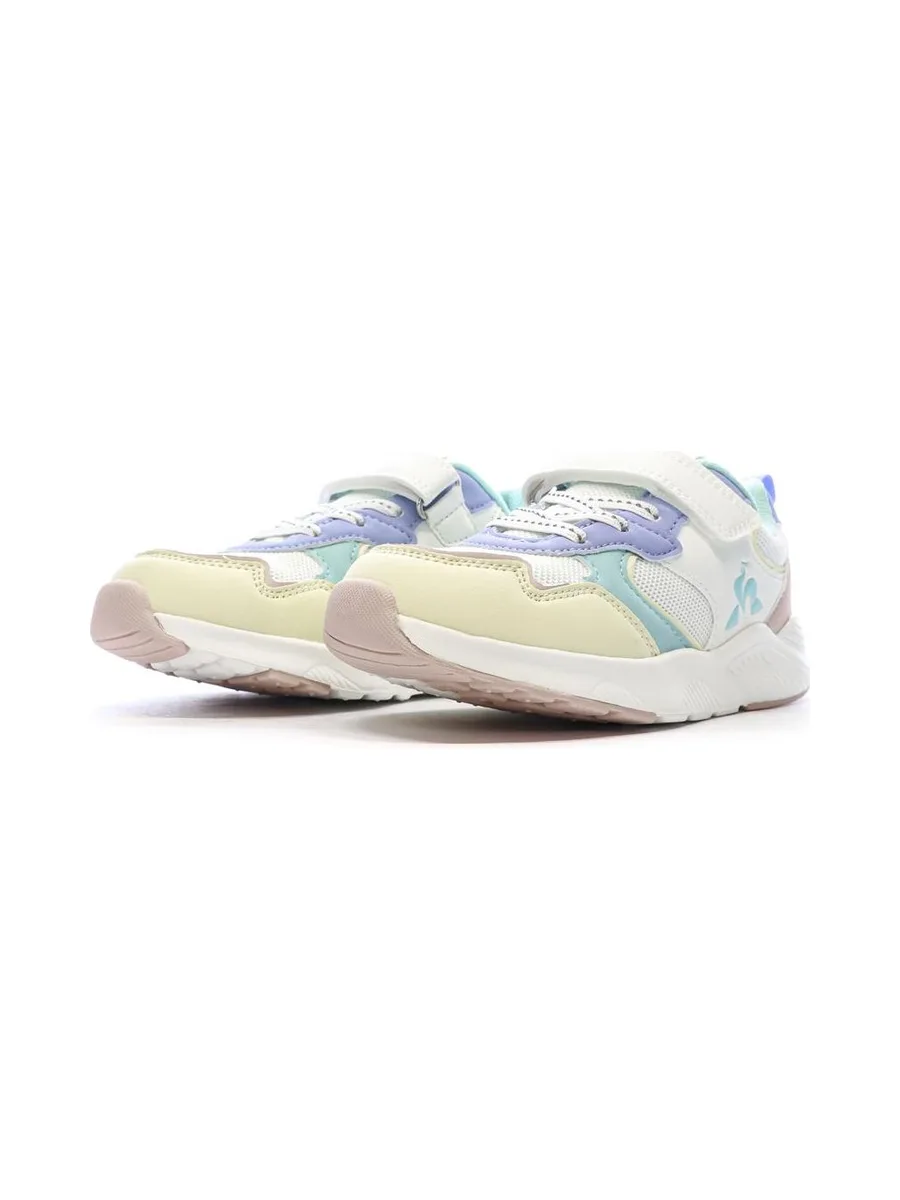 Baskets Blanc/Vert/Jaune Fille Le Coq Sportif Lsc Runner 6