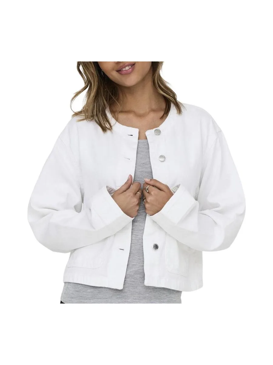 Veste en Jean Blanc Femme Only Palma 2