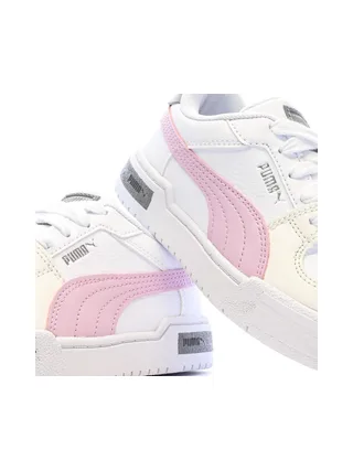 Baskets Blanches/Roses Fille Puma Ca Pro 7