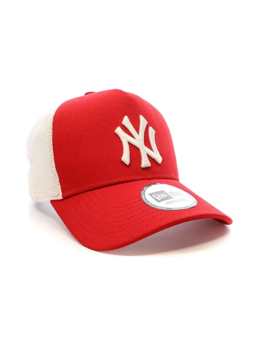 Casquette Blanche/Rouge Homme New Era Clean Trucker 2 Neyyan Scawhi 3