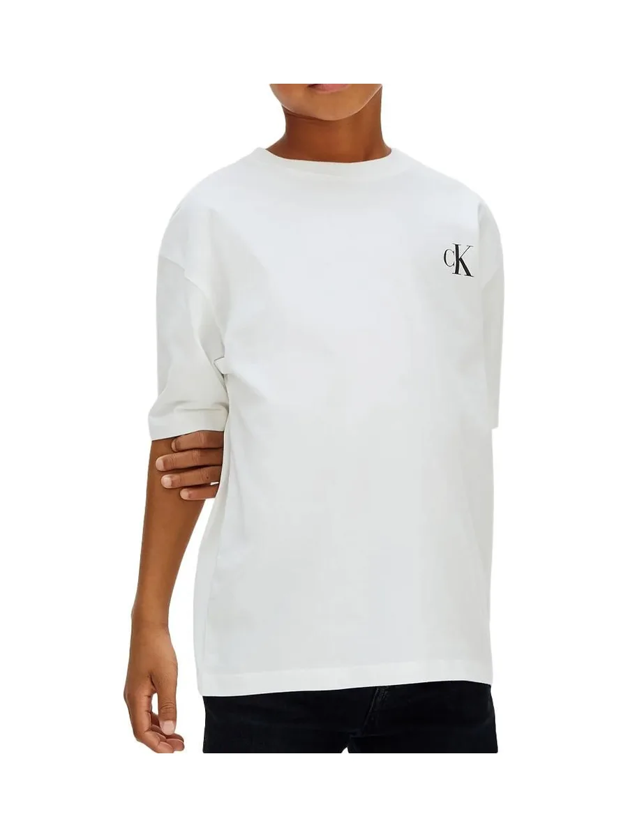 T-Shirt Manches longues Blanc Garçon Calvin Klein Jeans Bridge 2