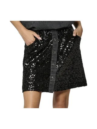 Jupe Noir à Sequins Femme Kaporal SUZON 1