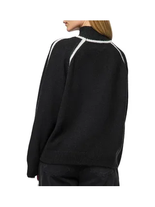 Pull Noir Femme Pieces Lola 2