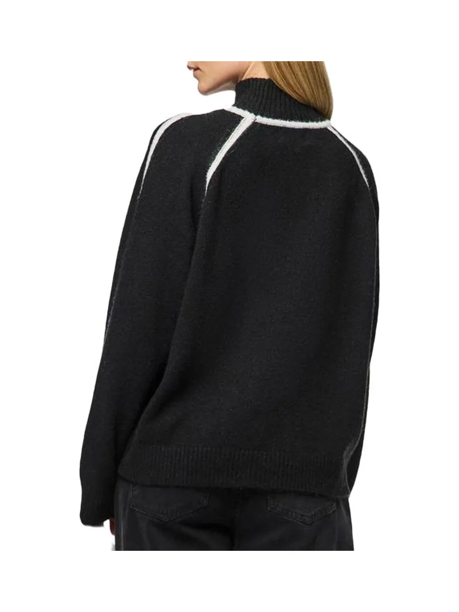 Pull Noir Femme Pieces Lola 3