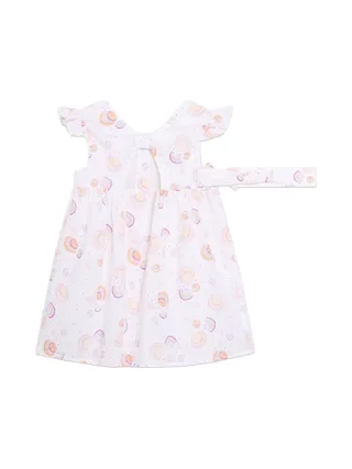 Robe + Bandeau Blanc Bébé Fille Carrément Beau Y30094 2
