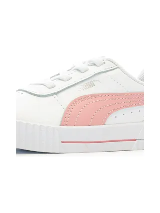Baskets Blanche/Rose Fille Puma Inf Carina 7