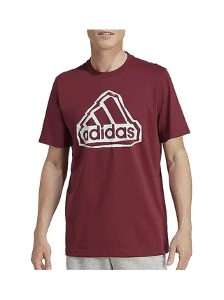 T-shirt Bordeaux Homme Adidas M Fld Bos Logo 1
