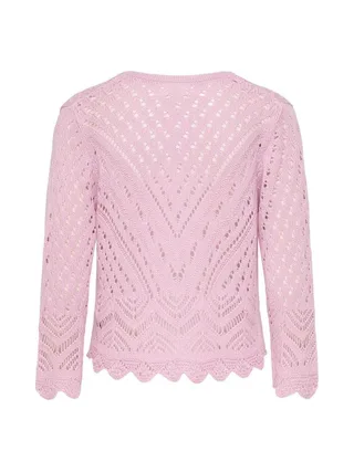 Cardigan Rose Femme JDY Sun 3/4 Cropped 2