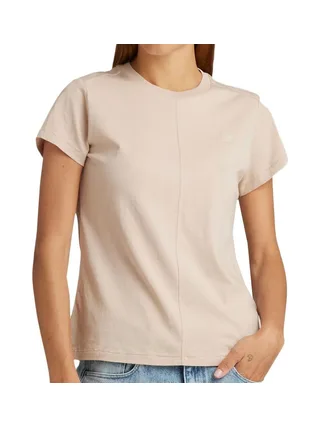T-shirt Beige Femme G-Star Raw Front Seam 1
