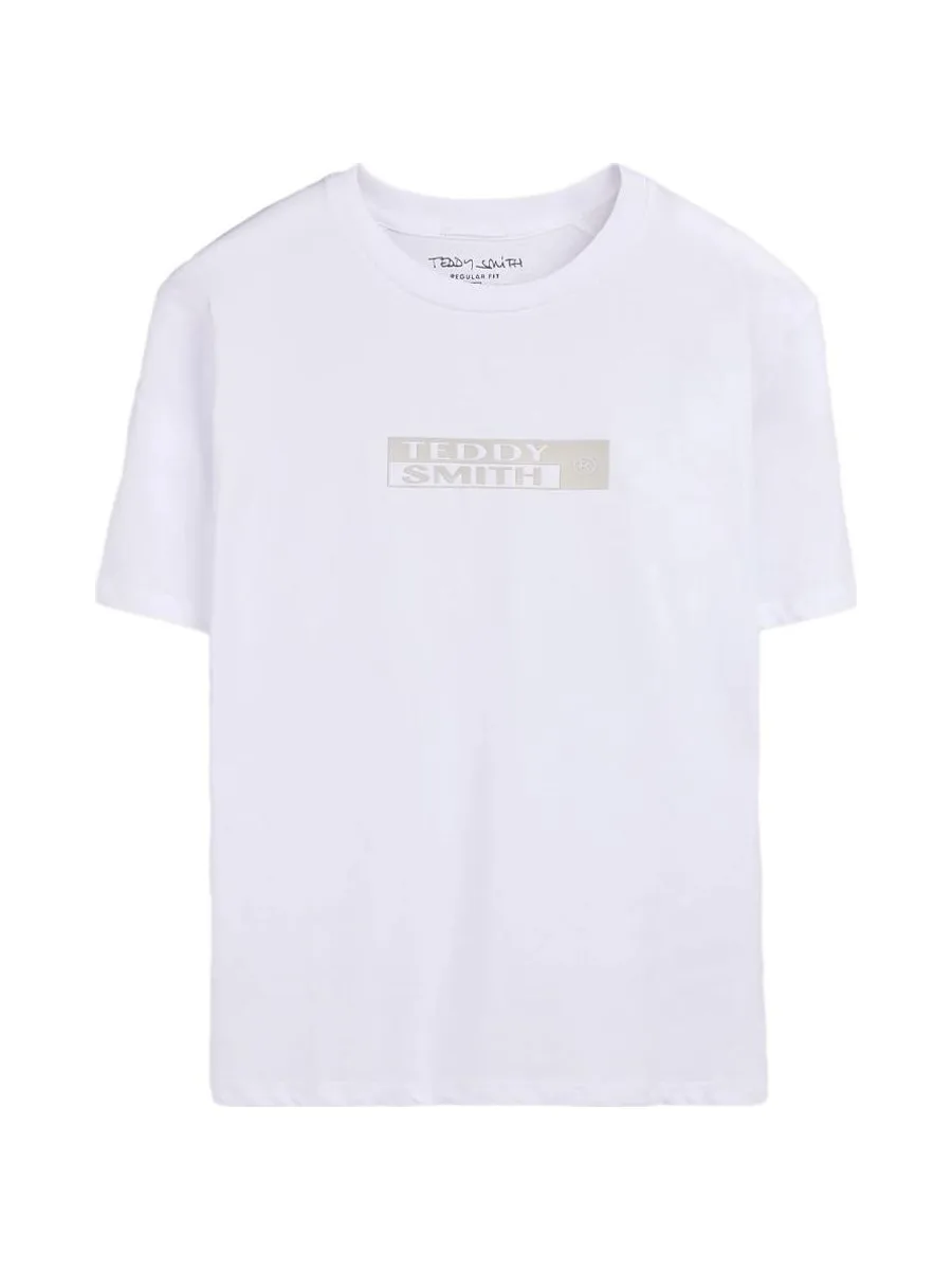 T-Shirt Blanc/Gris Homme Teddy Smith John 2