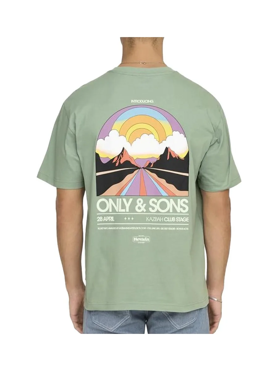 T-Shirt Vert Homme Only & Sons Kazbah 2
