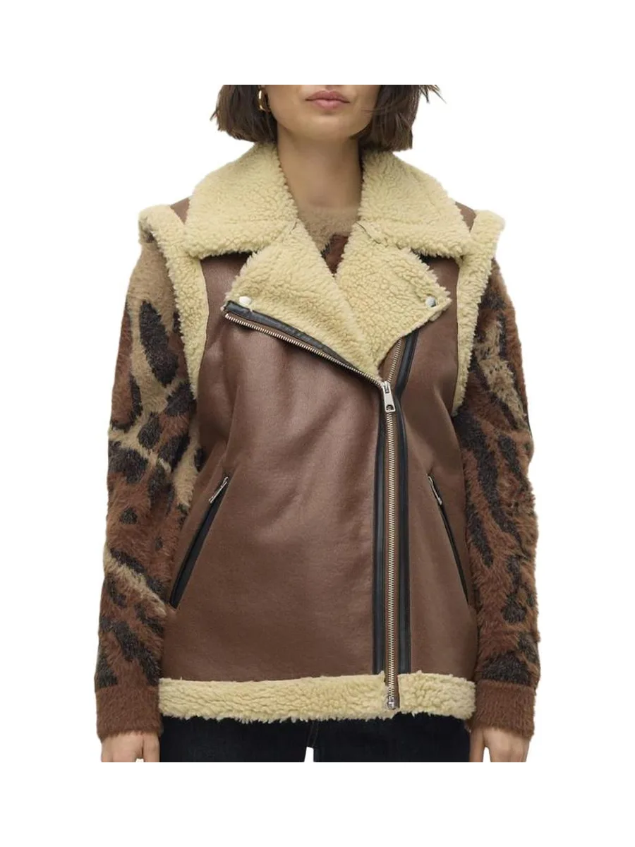 Veste Sans Manches Camel/Écru Femme Vero Moda Waistcoat 2