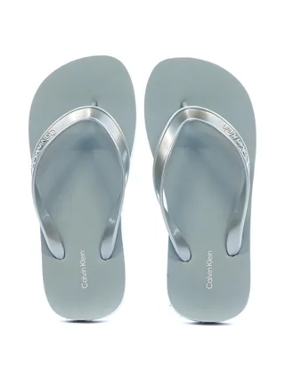 Tongs Bleu Femme Calvin Klein Jeans Flip Flop Tpu Metall 3