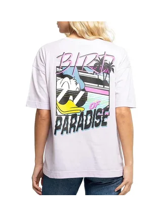 T-Shirt Violet Femme Disney Donald Paradise Oversize 2