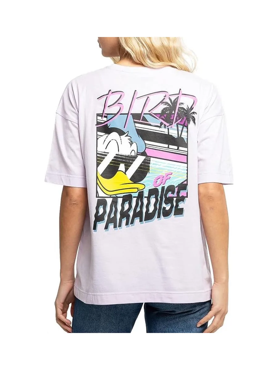 T-Shirt Violet Femme Disney Donald Paradise Oversize 3