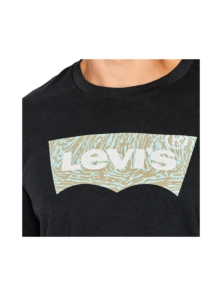 T-shirt Noir Homme Levi's Crewneck 4