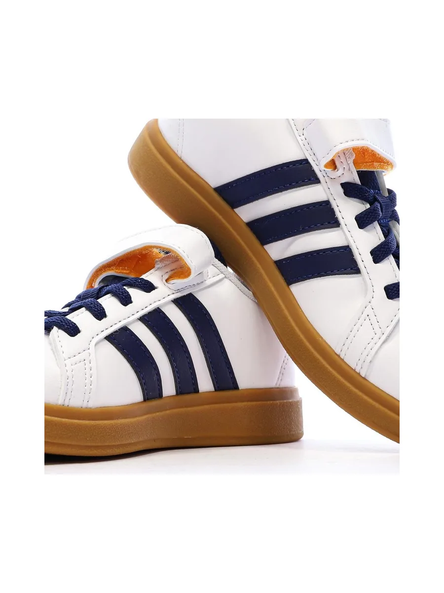 Baskets Blanche/Bleu Garçon Adidas Grand Court 2.0 El C 8