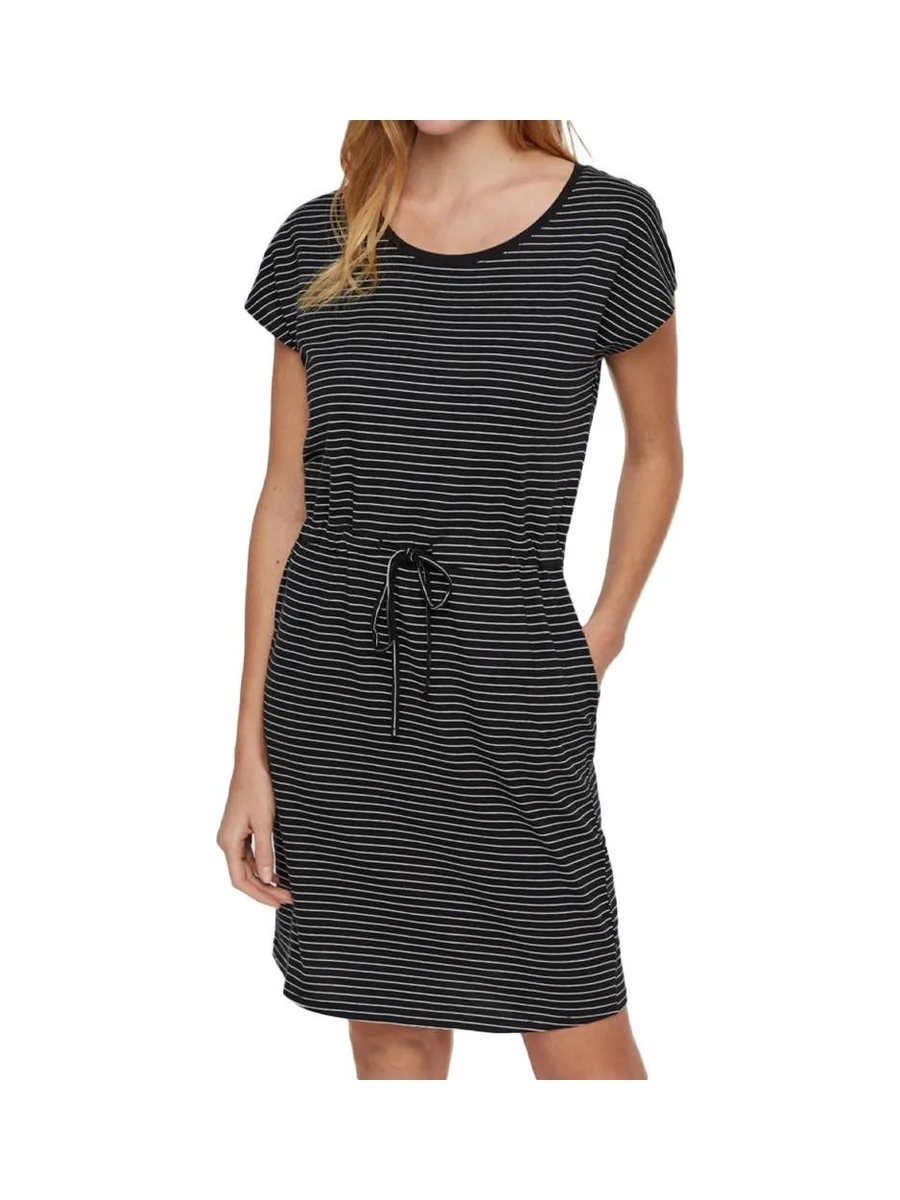 Robe Noir à rayures Femme Vero Moda Mapril 2