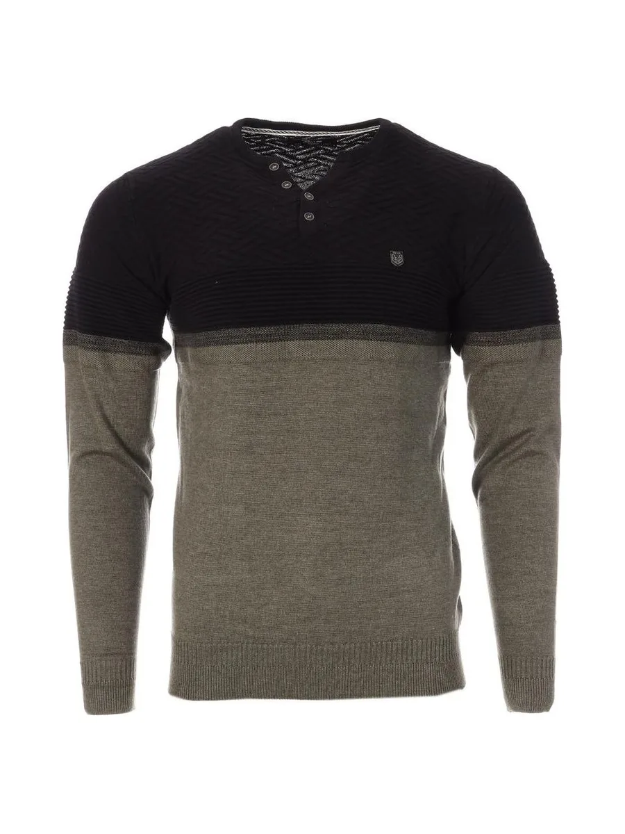 Pull Noir/Gris Homme RMS26 61008 2