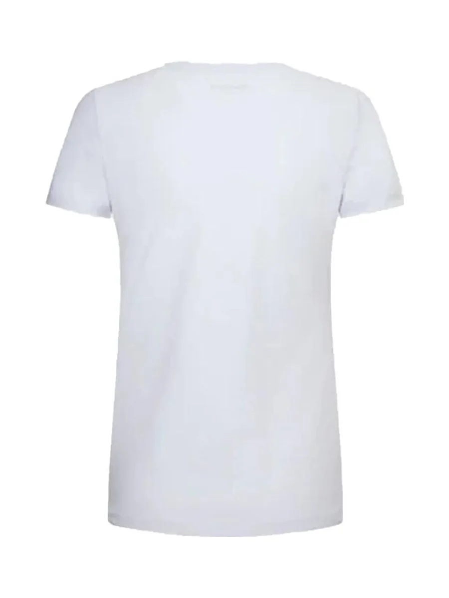 T-Shirt Blanc/Noir Femme Pepe jeans New Virginia 3