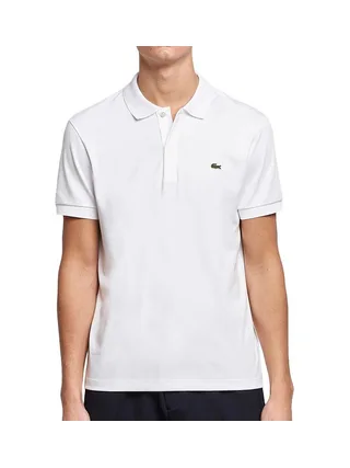 Polo Blanc Homme Lacoste Regular Fit Pima 1