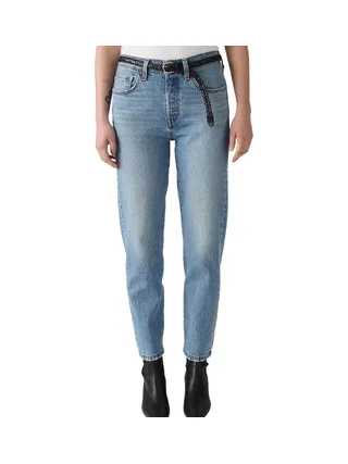 Jean 501 Bleu Ciel Femme Levi's Original Cropped 1