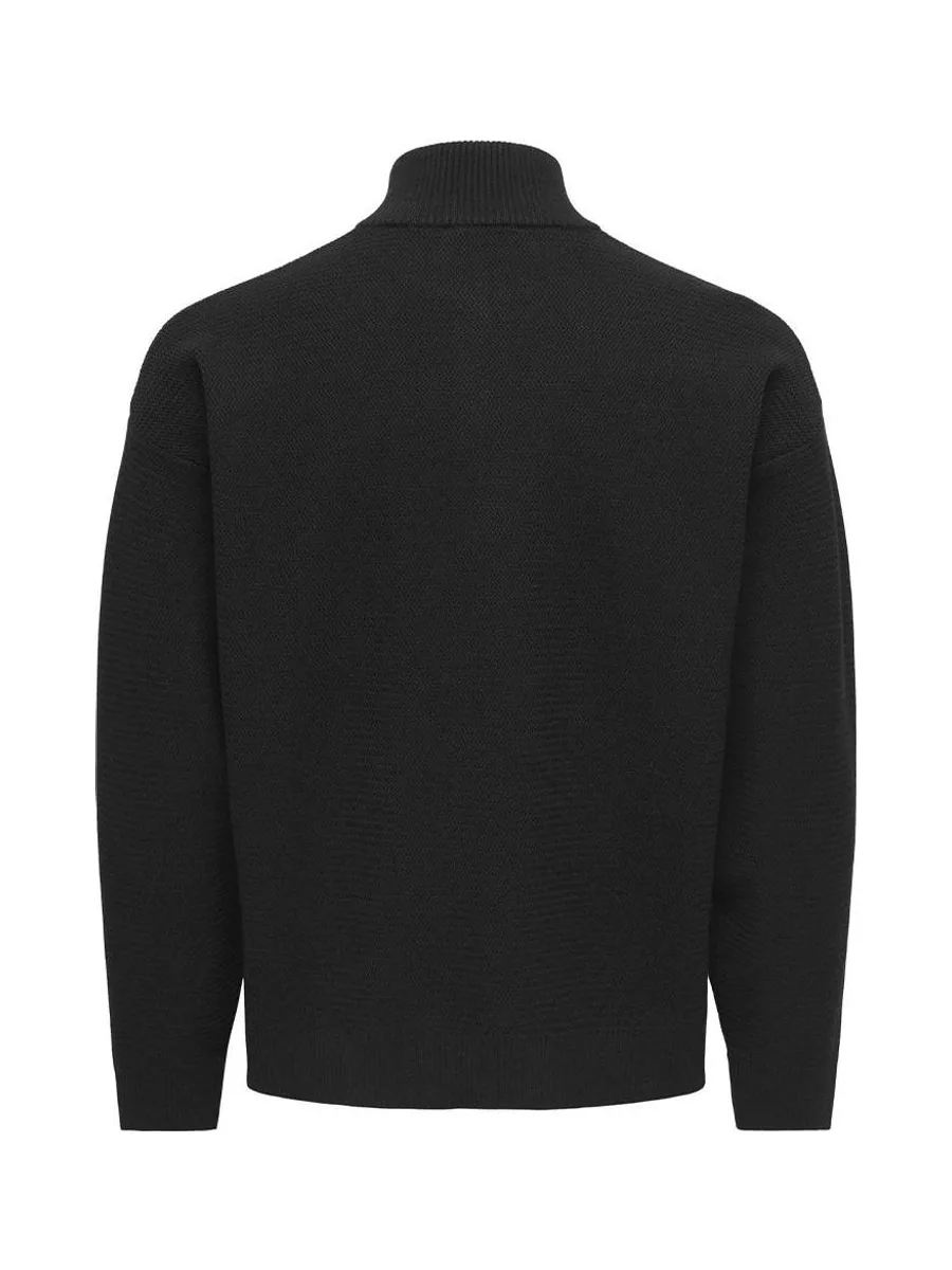 Pull Camionneur Noir Homme Only & Sons Carter 3
