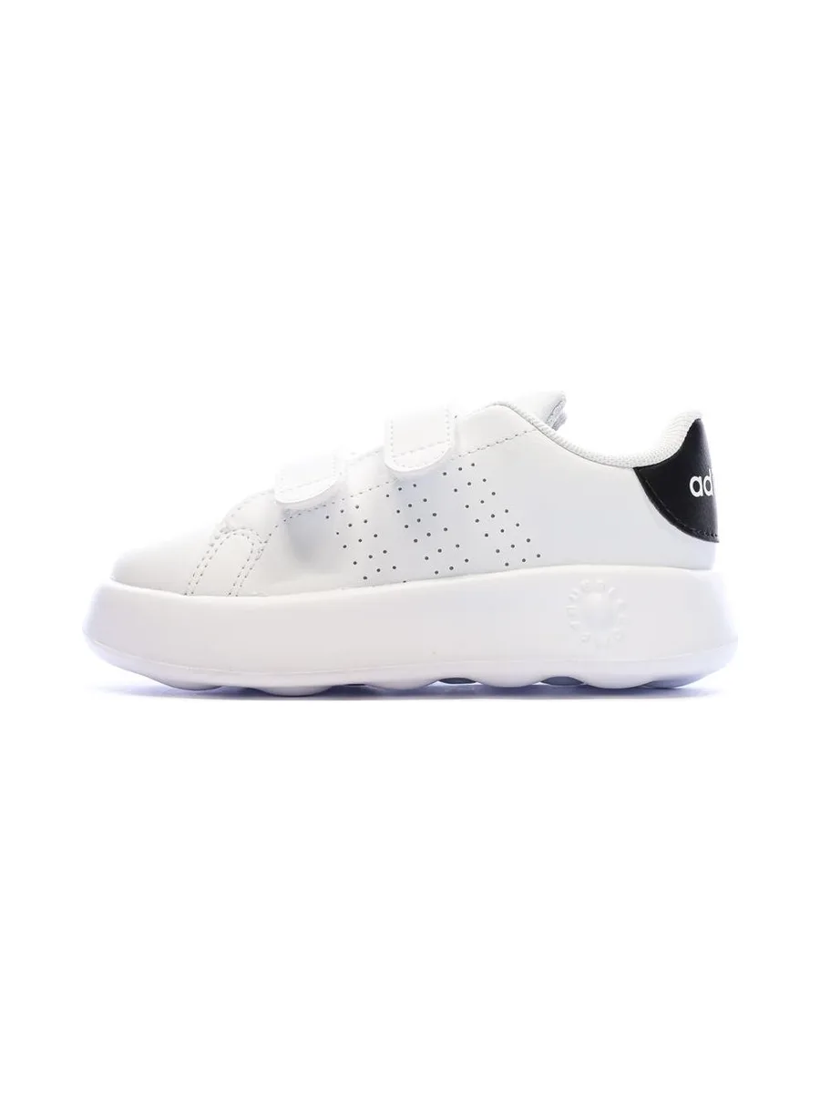 Baskets Blanches/Noir Garçon/Fille bébé Adidas Advantage 2