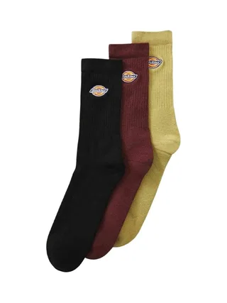 x3 Paires de Chaussettes Rouge/Jaune/Noire Homme Dickies Valley Grove 1
