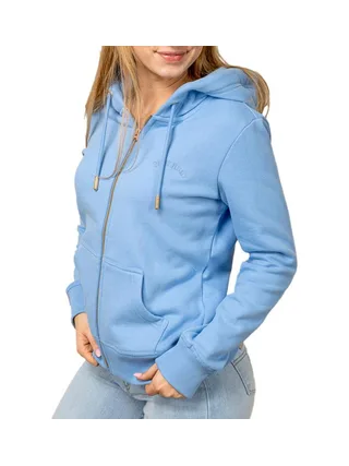 Sweat Bleu Femme Superdry Essential Logo Ziphood Hb 1