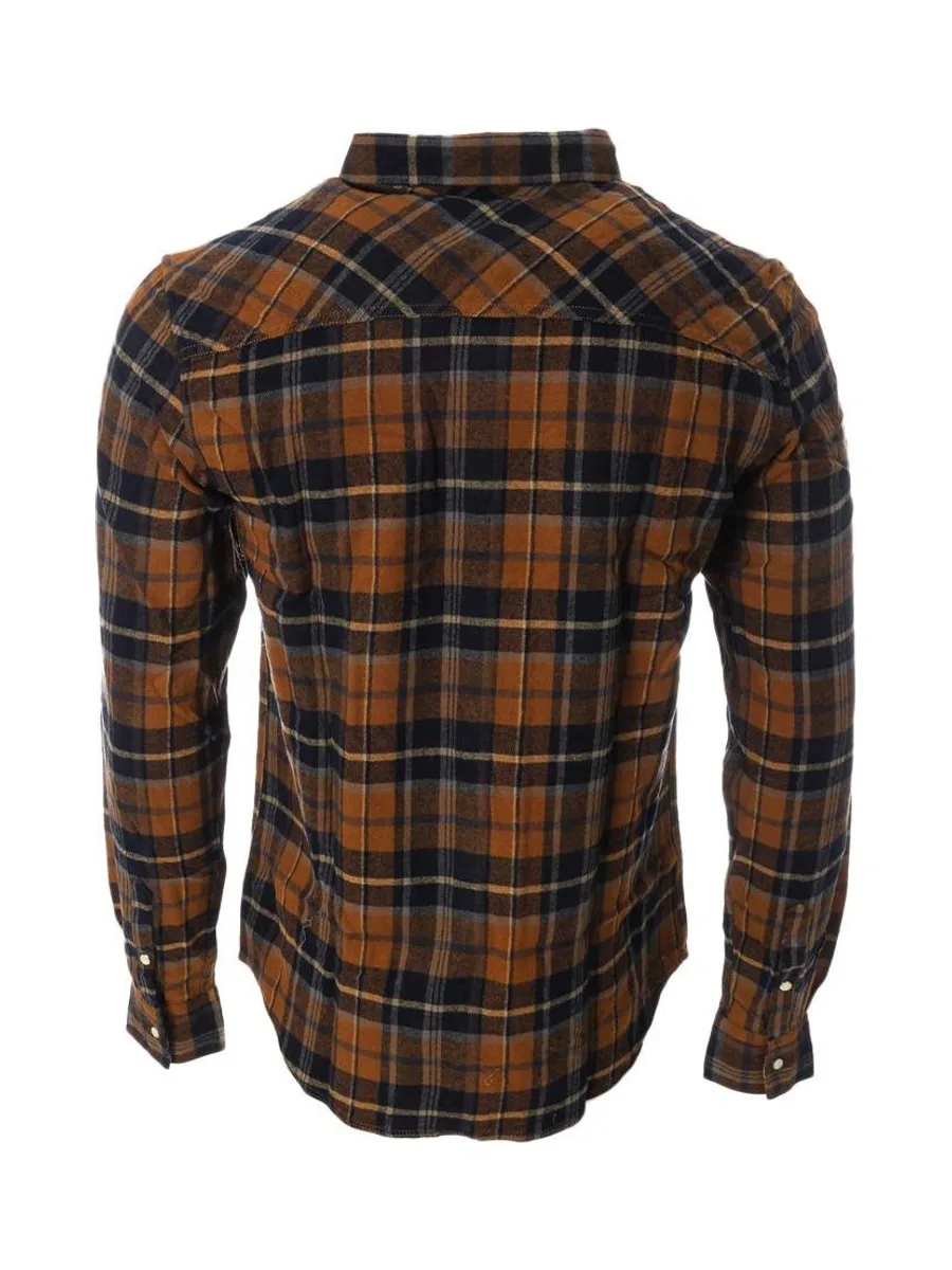 Chemise Marron à Motifs Homme RMS26 4779 3