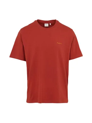 T-Shirt Rouge Homme Pepe jeans Contrast Connor 2