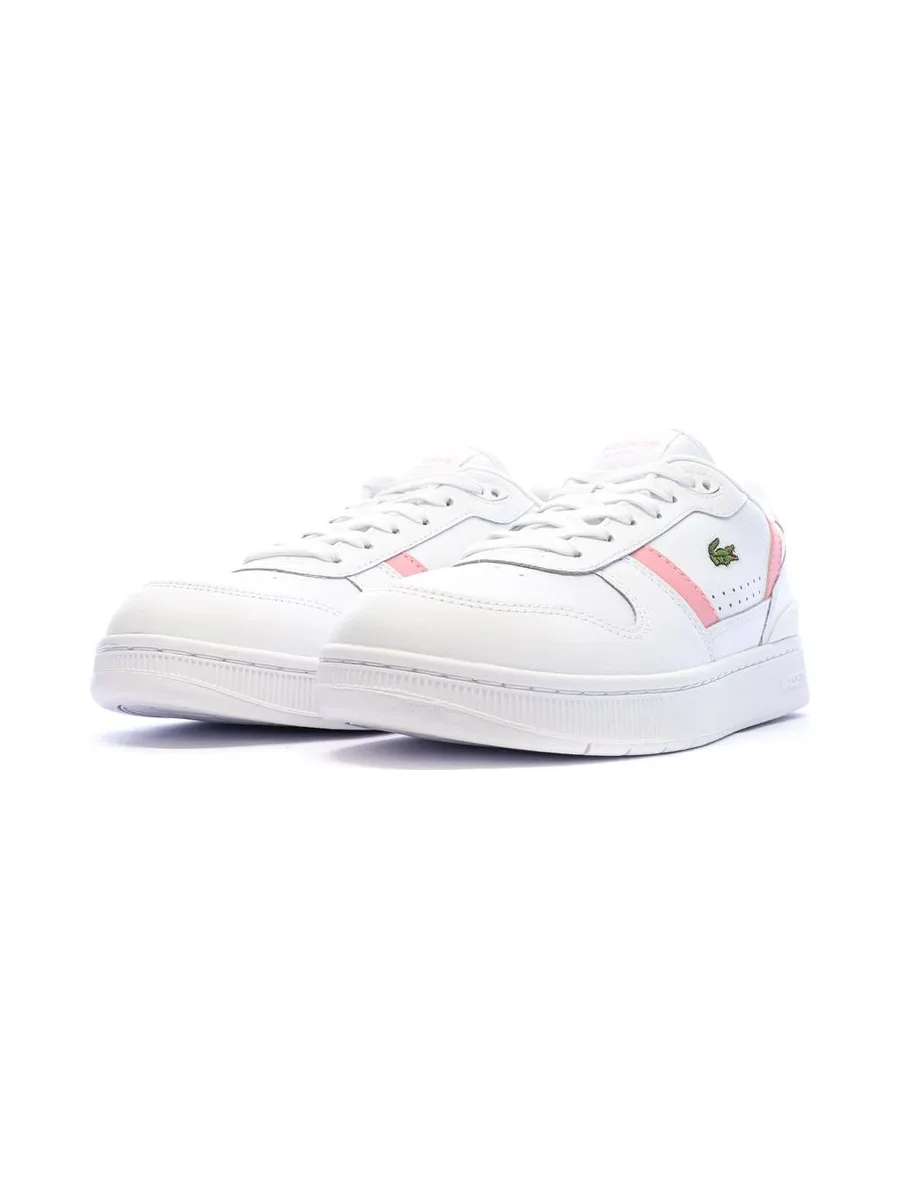 Baskets Blanc/Rose Femme Lacoste T-clip Set 224 6