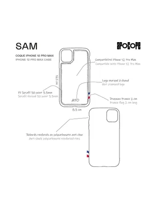 SAM - Coque iPhone 12 / 12 Pro en liège - Naturel 61