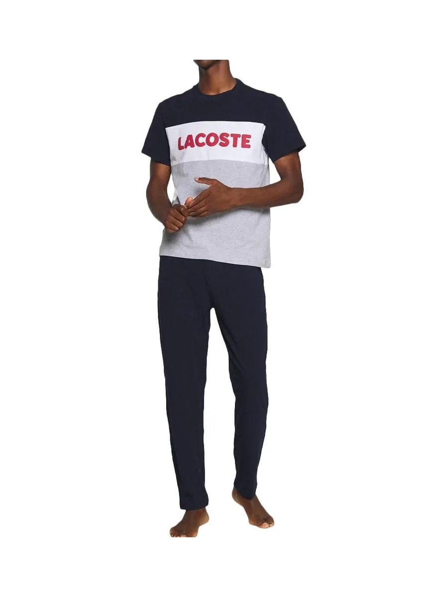 Pyjama Marine/Gris Homme Lacoste 4H9925 2