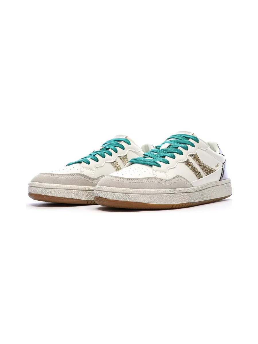Baskets Ecru/Or Femme Teddy Smith 120598 7