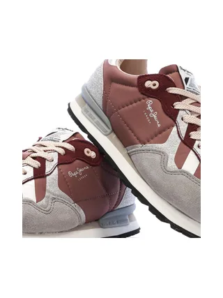 Baskets Bordeaux/Gris Femme Pepe jeans Marlon 7