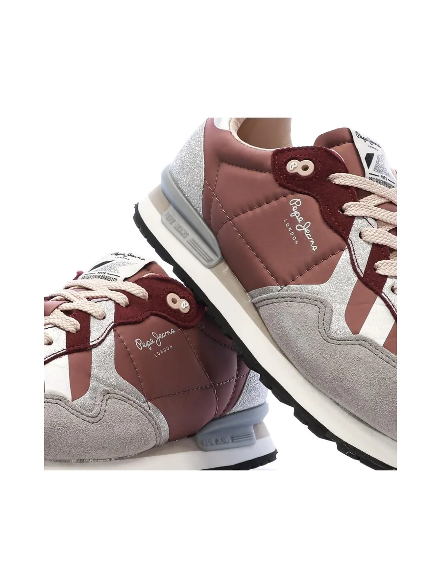Baskets Bordeaux/Gris Femme Pepe jeans Marlon 8