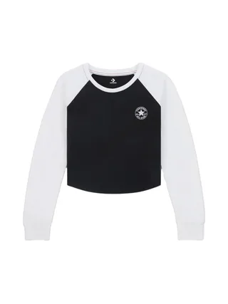 T-Shirt Noir Femme Converse Cozy Raglan 1