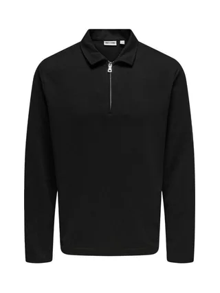 Polo Noir Homme Only & Sons Newkodyl 1